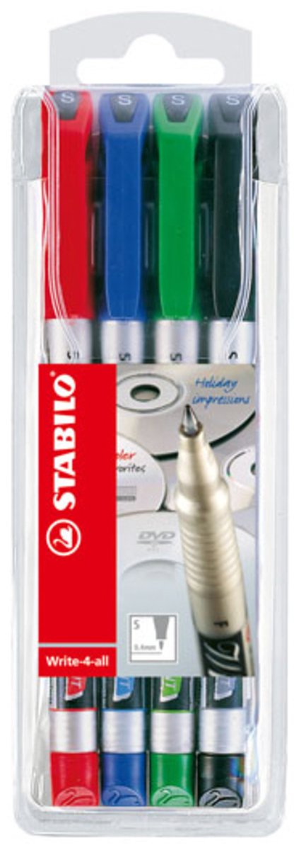 Marqueur permanent Stabilo write-4-all superfin (0,4 mm) - 4 pcs.