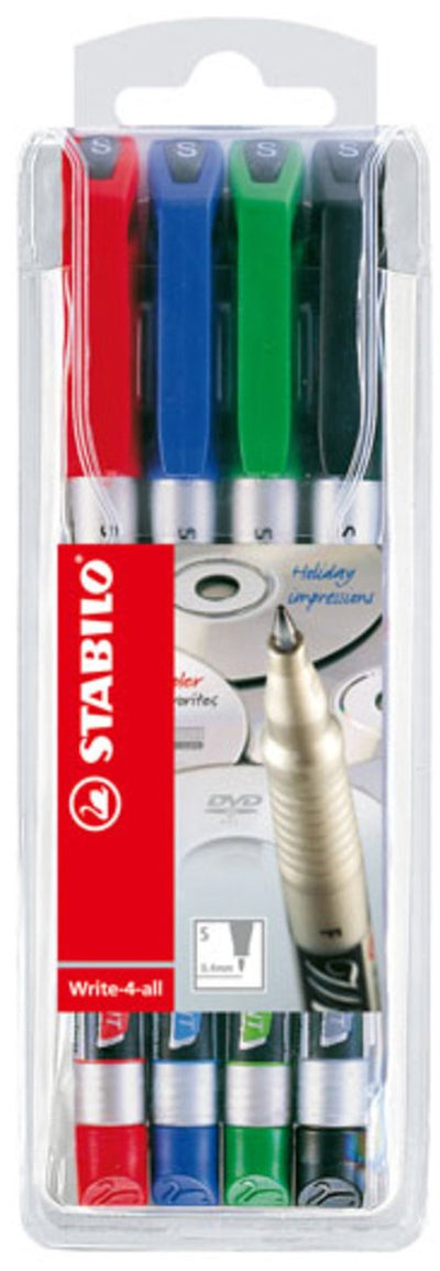 Marqueur permanent Stabilo write-4-all superfin (0,4 mm) - 4 pcs.