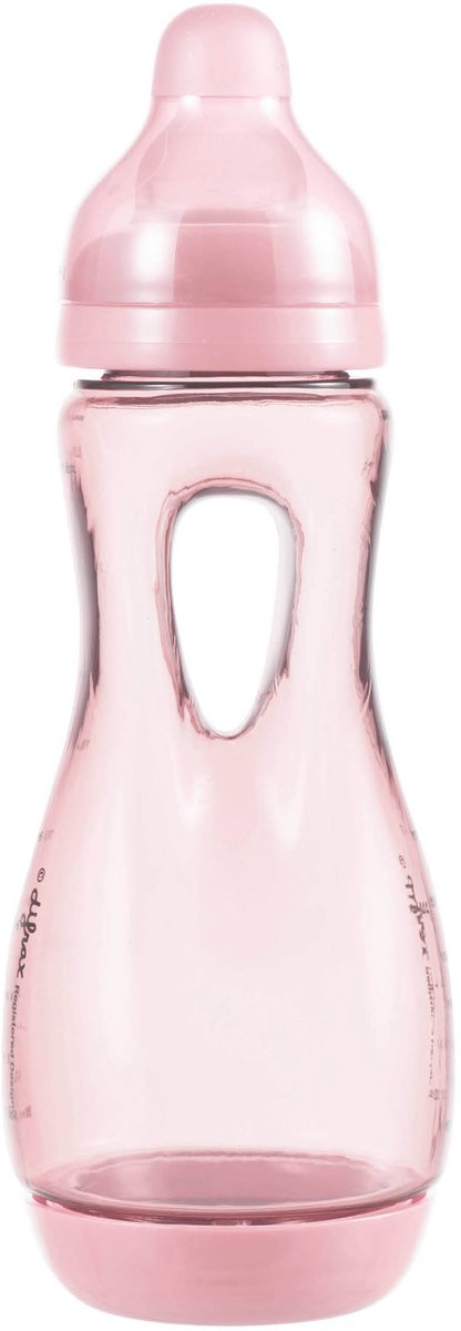 Flacon à anse Difrax - 240 ml - rose - anti colique