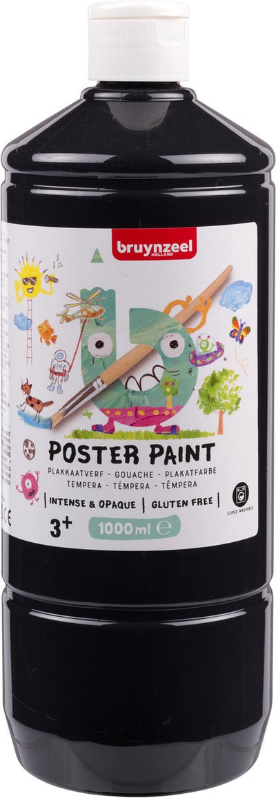 Peinture gouache Bruynzeel 1 litre noir