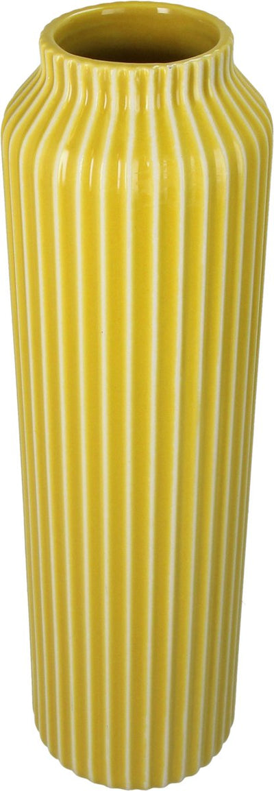Vase collection HD grès moutarde 10,5x10,5x35,5cm