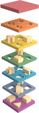 Empileur de formes en bois arc-en-ciel Tickit ®.
