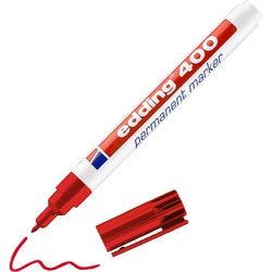 Marqueur permanent edding 400 rouge moyen