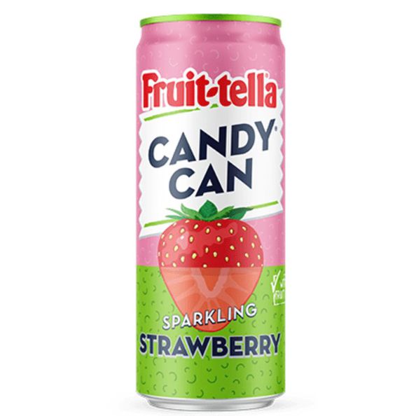 Boîte de bonbons fruit-tella fraise boîte 33 cl