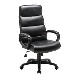 Fauteuil de direction niceday malaga cuir artificiel noir