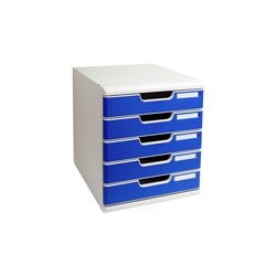 Commode 24,8 x 32,5 cm bleue 5 tiroirs