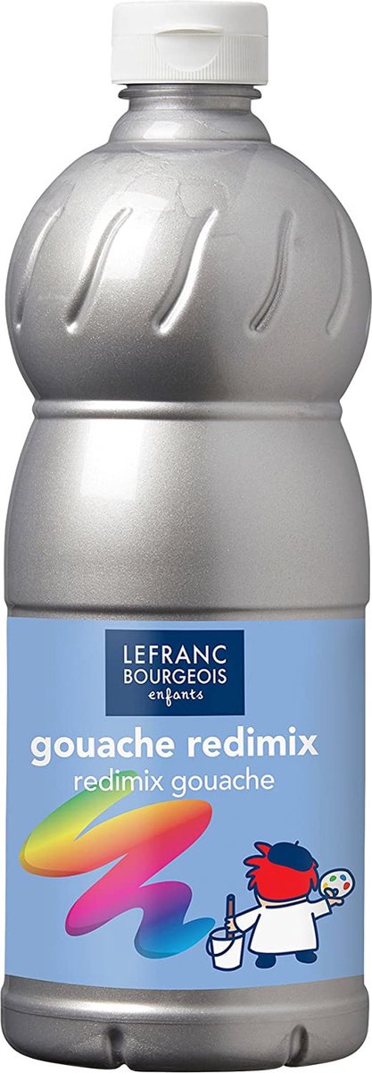 Lefranc bourgeois l b peinture gouache redimix argent 500ml
