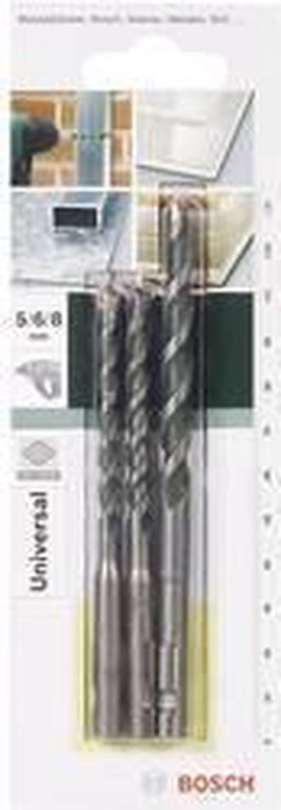 Bosch - Jeu de 3 forets universels sds-quick 5,0x100 ; 6,0x100 ; 8,0x120