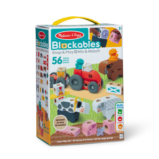 Set de jeu de la ferme Melissa Doug Blockables (56pc)