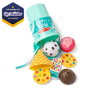 Melissa Doug - ensemble de jeu de crème glacée pour les déplacements - jouets en bois