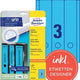 Étiquettes de dos de fichier avery l4753-20 a4 bleu