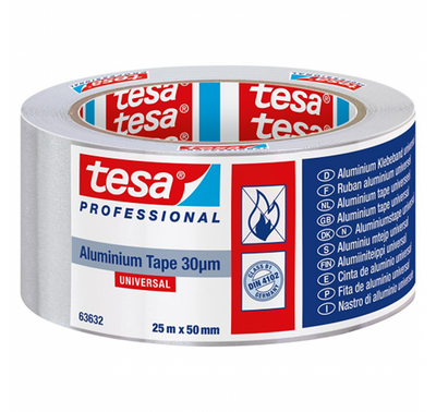 Tesa professional 1062268 - ruban aluminium universel, doublure 30um, 25mx50mm | 6 pièces