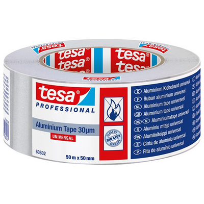 Tesa professional 1062269 - 63632 ruban aluminium, 30um 50mx50mm | 6 pièces