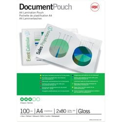 Pochette de plastification gbc transparente pack 100 pcs.