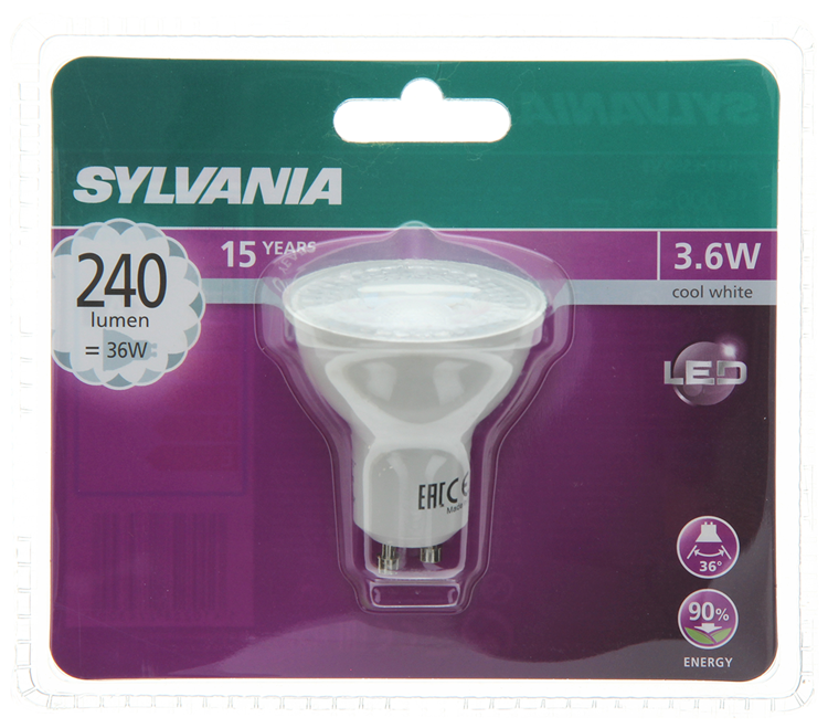 Sylvania 1051061 - réfléchi es50 v3 3.6w 240lm 840 36°bl | 6 pièces