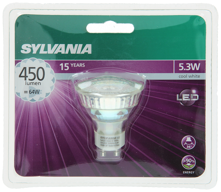 Sylvania 1056549 - spot led syl kw gu10 450lm 6w=50w | 6 pièces