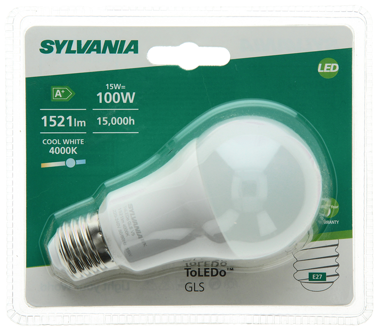 Sylvania 1056558 - syl poire kw e27 mat 1521lm 15w=100w | 6 pièces