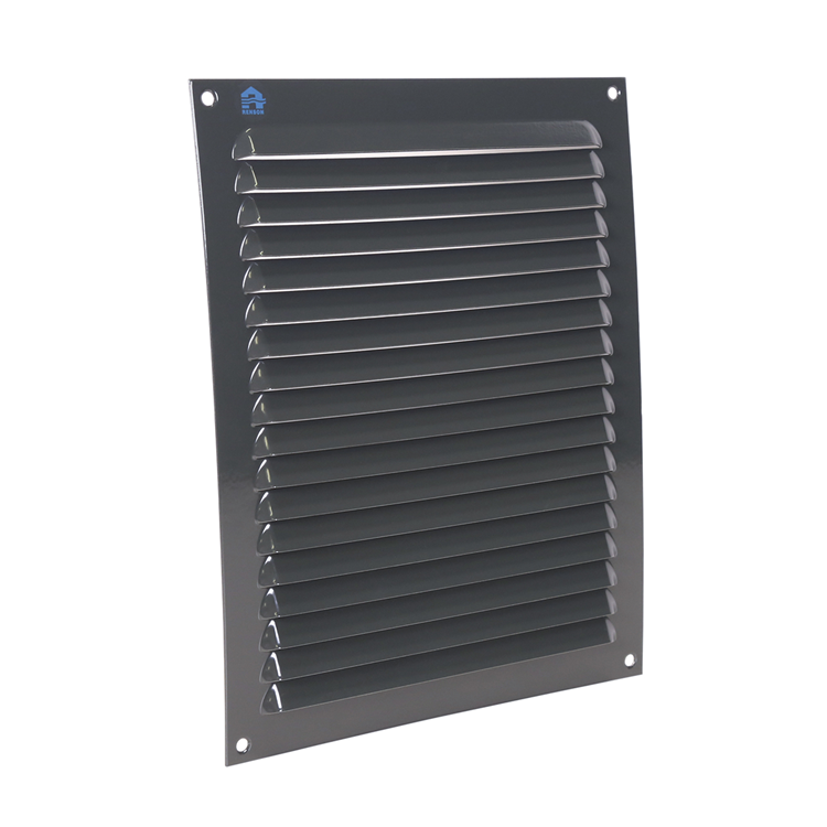 Renson 1062429 - grille à ailettes en saillie plate aluminium 436 (200x250) structure 7016 | 10 pièces