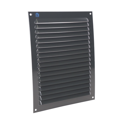Renson 1062429 - grille à ailettes en saillie plate aluminium 436 (200x250) structure 7016 | 10 pièces