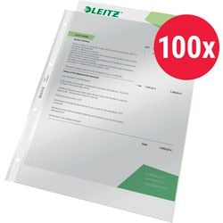 Sacs de présentation leitz 4gts a4 pp 80 microns transparent 100 pièces