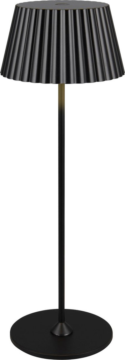 Rl vis ta lumière réalité suarez - lampe de table - noir mat - rechargeable - incl. 1x smd 1,5w - variateur tactile - sans fil - éclairage extérieur - ip44