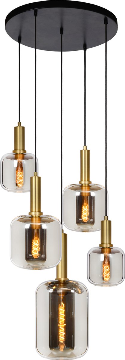 Lucide joanet - suspension - ø 66 cm - 2xe27 - fumé