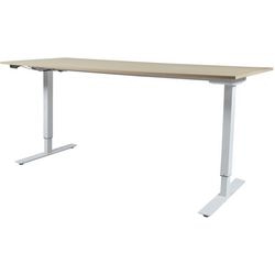 Bureau assis-debout Schavenburg Lectro Basic 180x80 chêne blanc