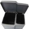Curver Curver Duo Pédal Bin 15L + 6L Silver Black
