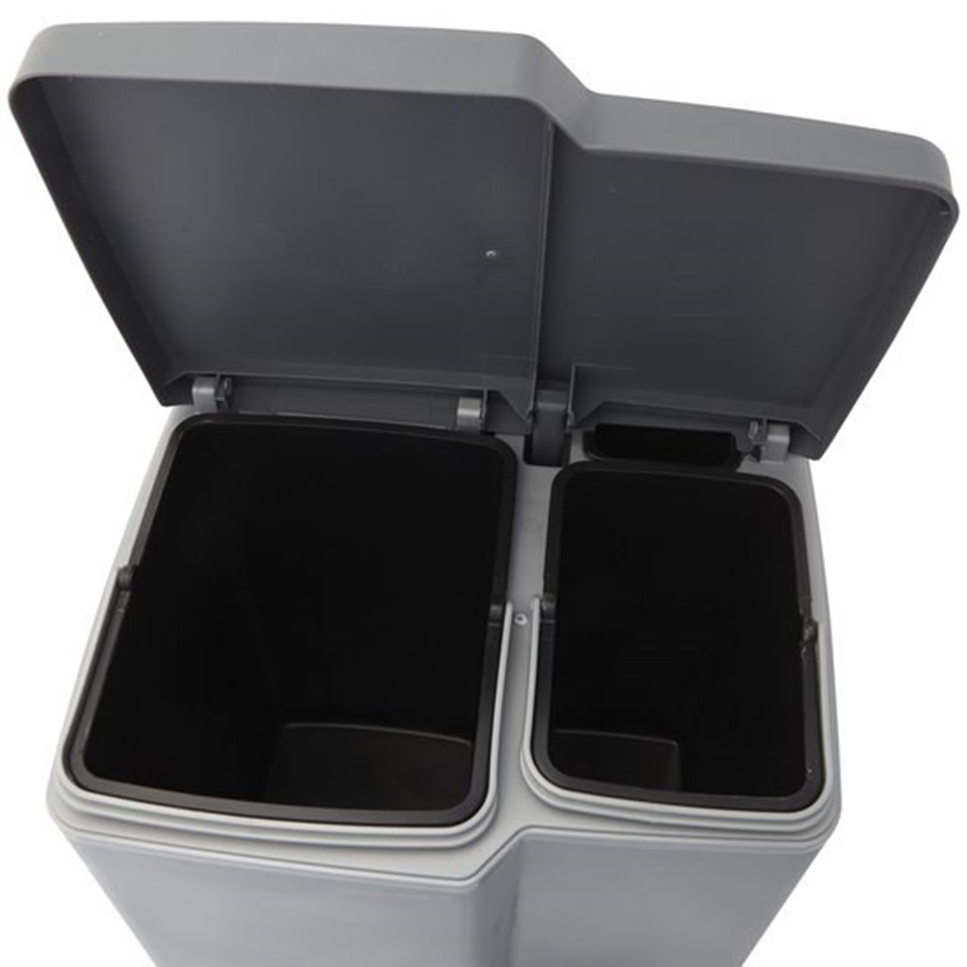 Curver Curver Duo Pédal Bin 15L + 6L Silver Black