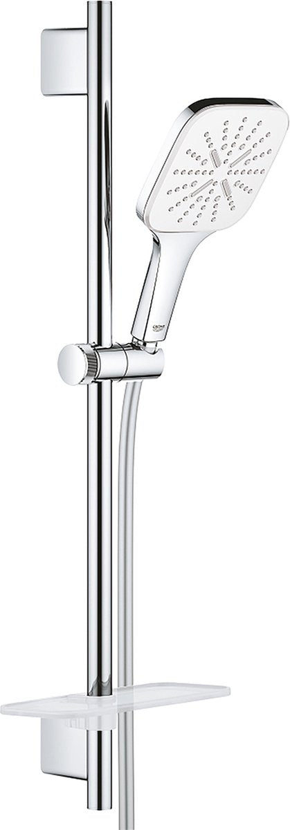 Grohe set de tringle de douche quickfix vitalio smartactive 130 cube - 3 types de jets - chrome - 26596000