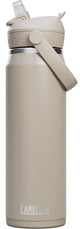 Gourde Camelbak Thrive Flip Straw - 750 ml - acier inoxydable - avec paille - bouteille d'eau isolante - beige