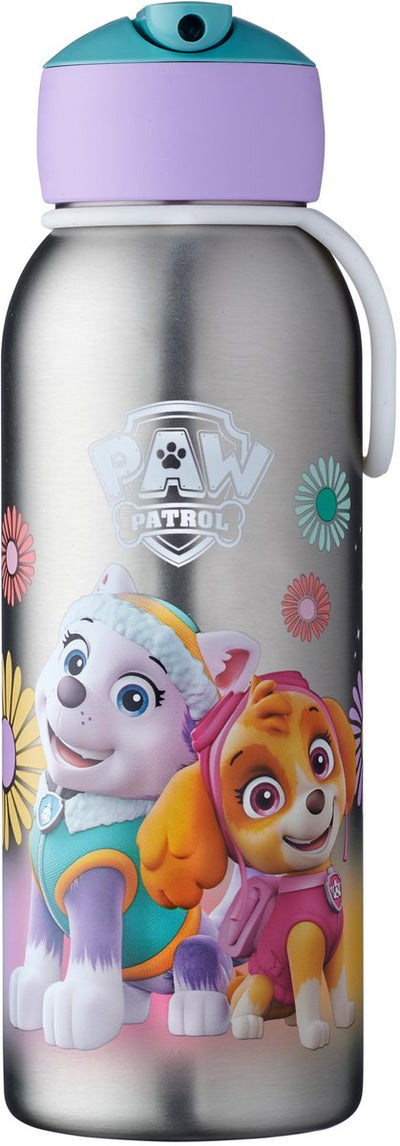 Mepal Gourde isotherme flip-up campus - 350 ml - 12 heures froides 4 heures chaudes - gourde avec paille pour enfants - Paw Patrol Girls