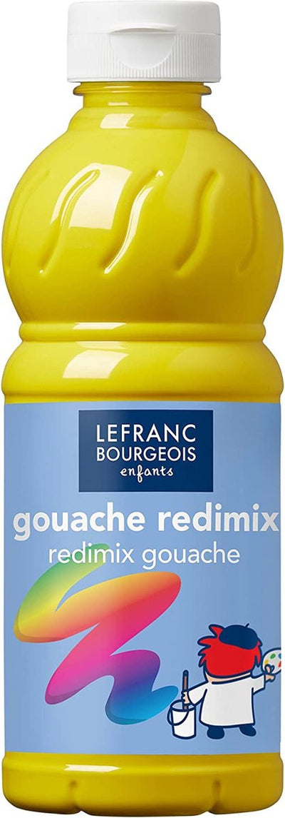 Lefranc bourgeois l b peinture gouache redimix jaune primaire 500ml