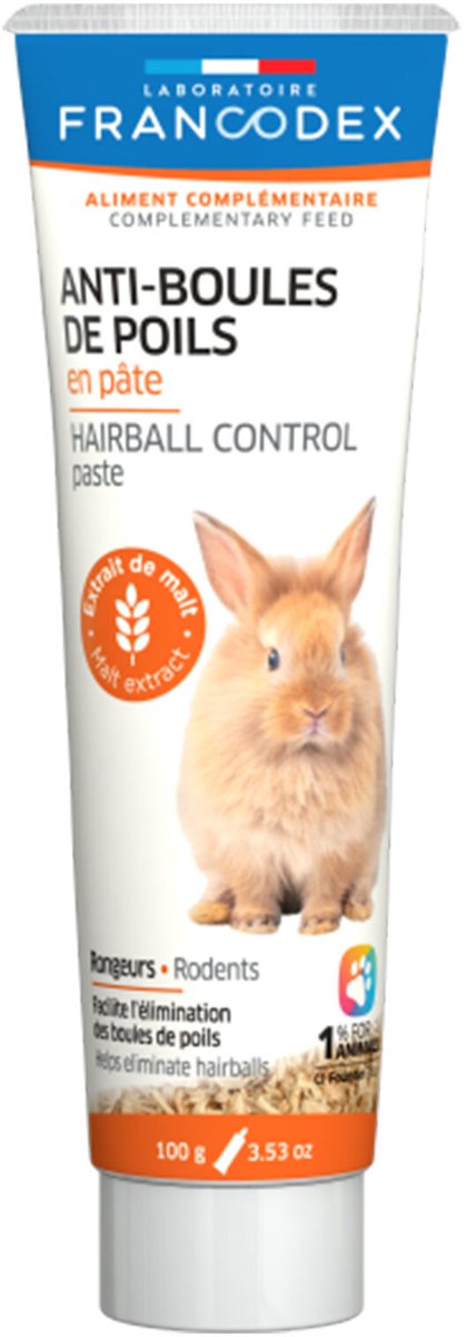 Pâte anti-boules de poils Francodex pour rongeur lapin - 100 g