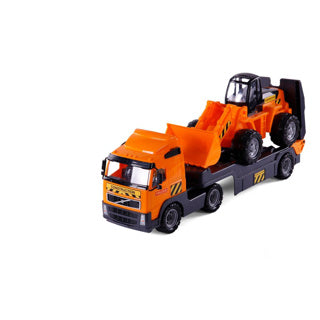 Polsie Volvo Truck avec remorque et bulldozer