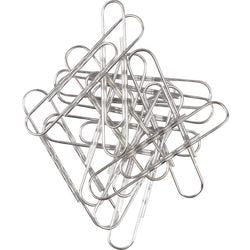 Trombones bureau dépôt 75 mm argent