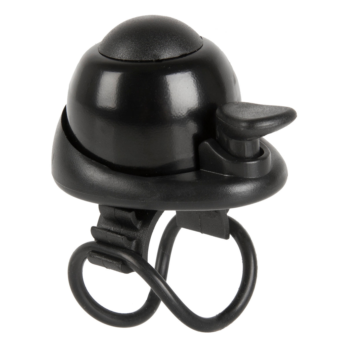 M-Wave Mini Bel, noir avec anneau en caoutchouc
