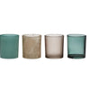Hakbijl ensemble de photophores en verre 4 pièces ø8xh9cm