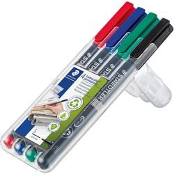 Marqueur permanent staedler lumocolor 313 pack assorti 4 pièces