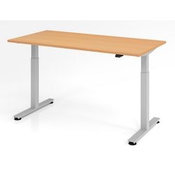 Bureau assis-debout Bach Hammerer vxmst mélaminé hêtre