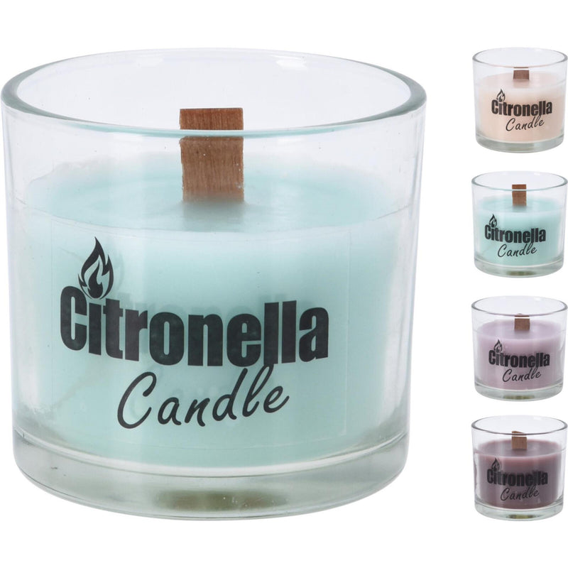 Bougie Pro Garden à la citronnelle dans un pot en verre