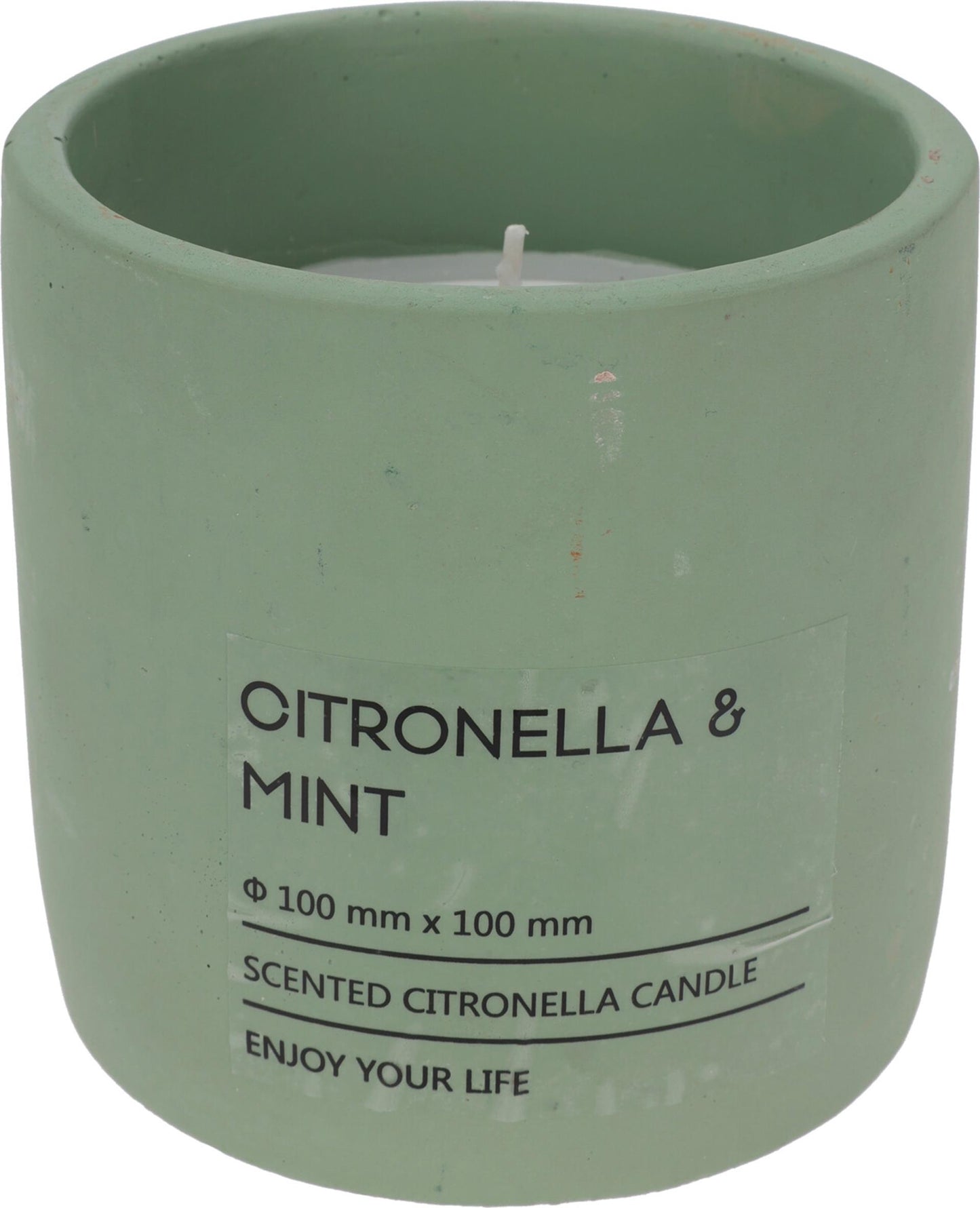 Bougie à la citronnelle de jardin Pro en pot 10cm vert