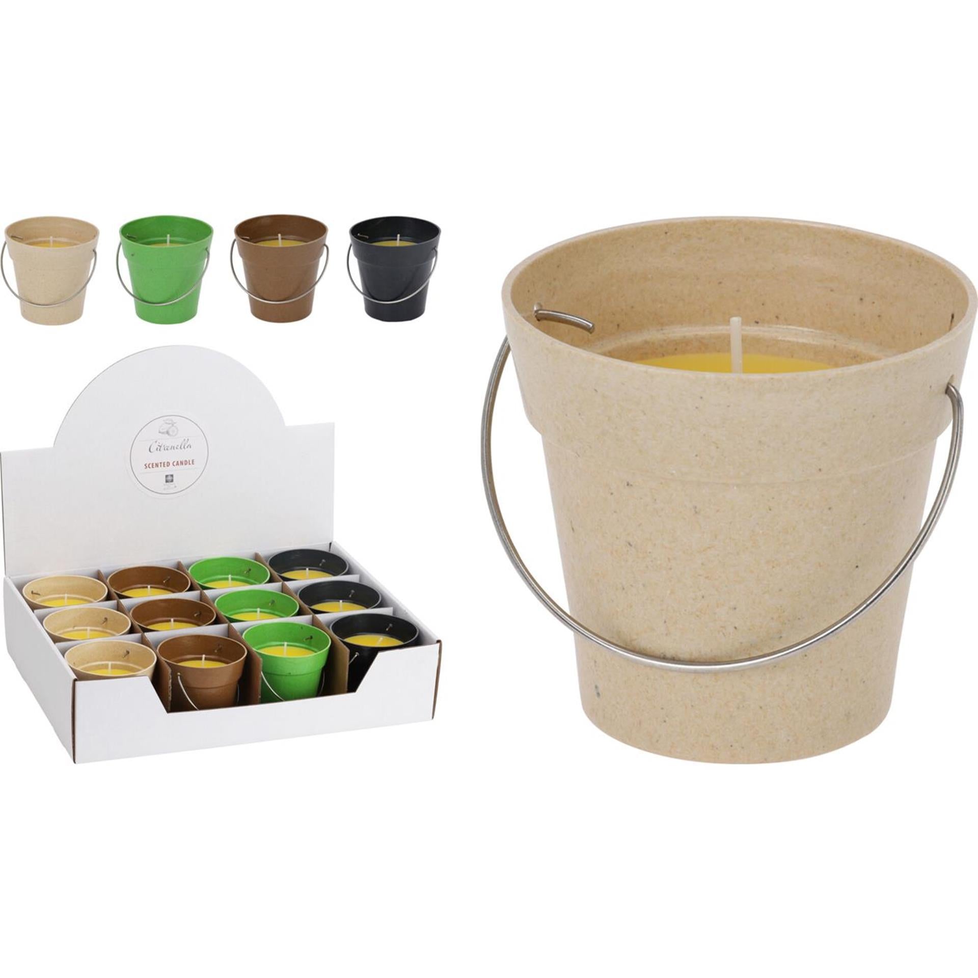 Bougie de jardin Pro citronnelle en pot avec anse
