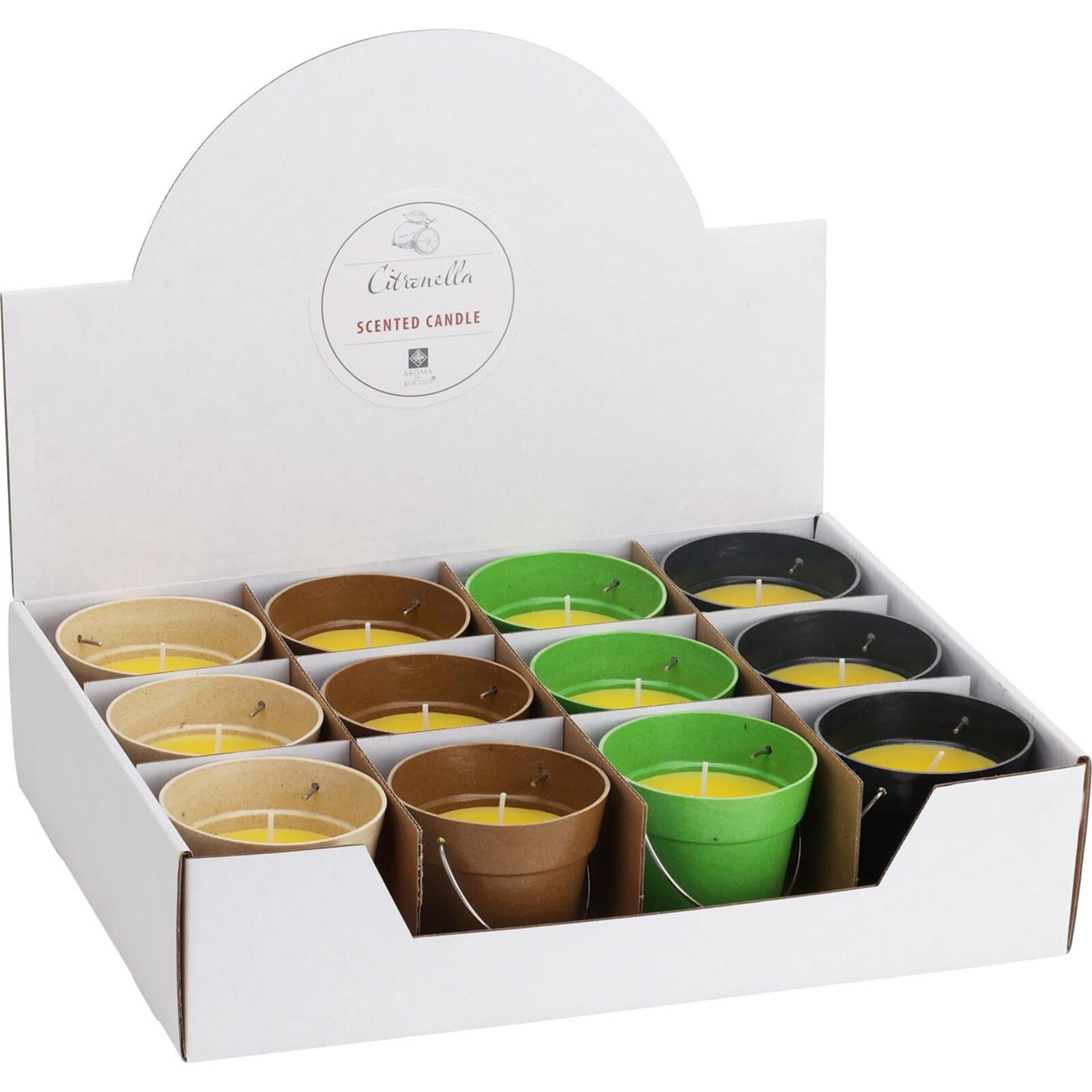 Bougie de jardin Pro citronnelle en pot avec anse