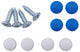 Numéro de plaque d'immatriculation de Dresshelhaus SB-M 4.8x16 Caps (bleu + blanc)