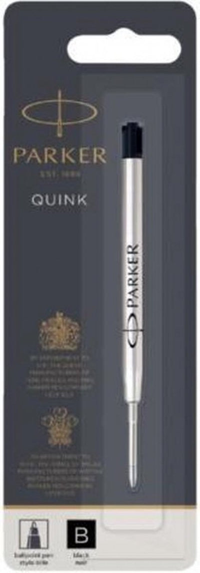 Recharges pour stylo à bille Parker | point général | encre noire quinkflow | 1 pièce