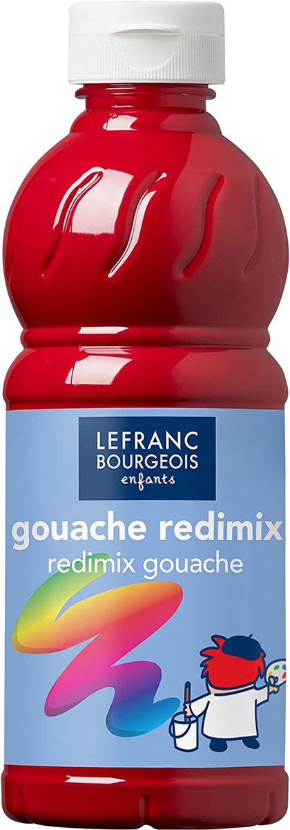 Lefranc bourgeois l b peinture gouache redimix rouge primaire 500ml