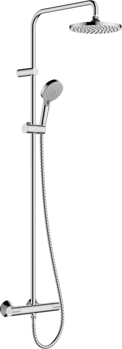 Mélange de vernis Hansgrohe - tube de douche - taille 200 mm - 1 fonction jet - chrome - avec thermostat