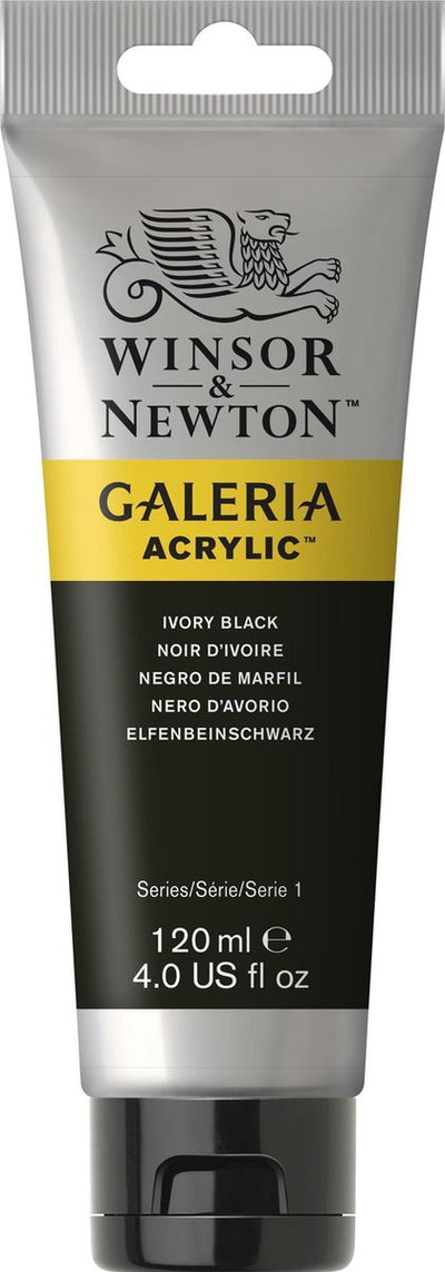 Winsor Newton Galeria acrylique 120ml noir ivoire