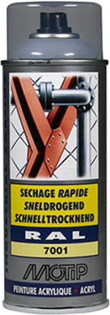 Motip 1051630 - ind. ral 7001 gris argent bombe aérosol 400 ml | 1 pièce